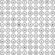 © ylivdesign - 100 activity icons set. Outline illustration of 100 activity icons vector set isolated on white background
