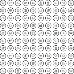 Wall Mural - 100 air icons set. outline illustration of 100 air icons vector set isolated on white background
