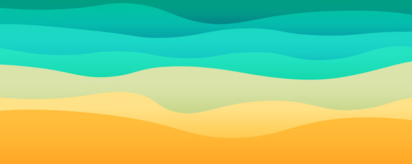 Summer vacation Minimalist Gradient sea shore water waves scenery view