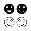 © OLIVEIA - smile icon vector illustration. smile emoticon icon. feedback sign and symbol