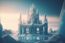 Experience The Splendor Of Gothic Architecture In Europe: A Magical Ice Palace And Other Epic Compositions In Unreal Engine 5 And Ultra-Wide Angle , Generative Ai