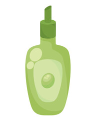 Poster - green olive oil bottle