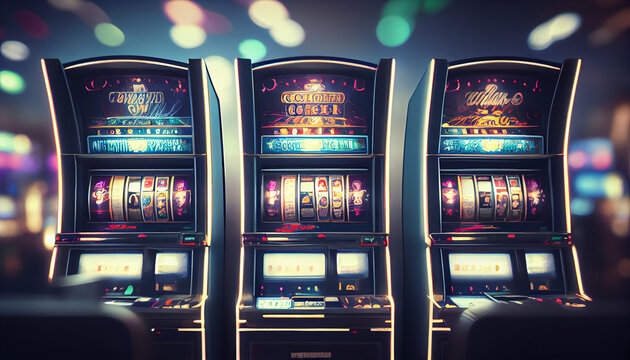 casino background slot machines winning