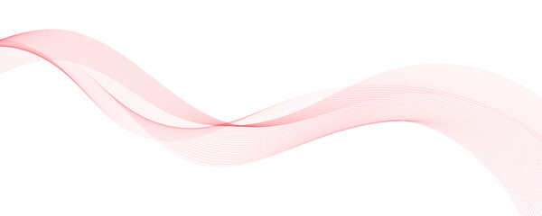 Wall Mural - wave red lines background. flowing curved smoke lines. template for banner, flyer, brochure, present
