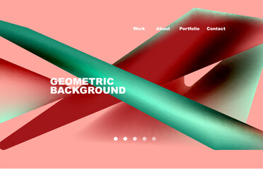 Wall Mural - Broken pieces abstract background. Trendy background for your landing page design, concept of web page design for website and mobile website