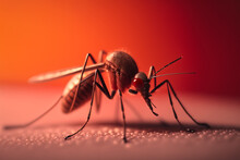 World Malaria Day, Mosquito 3d Isolated Background. Generative AI
