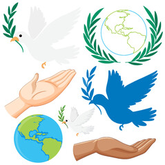 Wall Mural - mix set of freedom bird