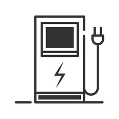 Poster - station electric charger