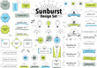 Sunburst Design Set シンプルなサンバースト見出しフレームセット