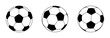 © SunwArt - Football ball vector icon batch. Black white soccer ball sport equipment, pelota football bal icon vector design. Goal symbol, team game competition world or european super cup championship pelota