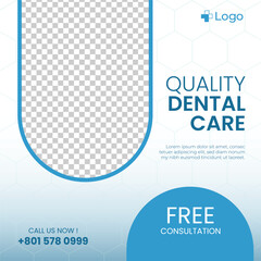 Wall Mural - Dentist and health care social media post and banner template