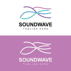 Wall Mural - Sound Wave Logo, And Sound Tone Vector Icon Template Music Brand Product