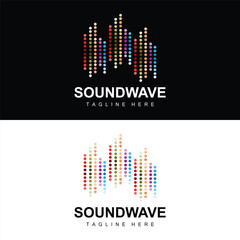 Wall Mural - Sound Wave Logo, And Sound Tone Vector Icon Template Music Brand Product