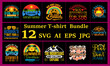 © VupatiRanjan - Summer Vintage T-Shirt Bundle  Cut File Design