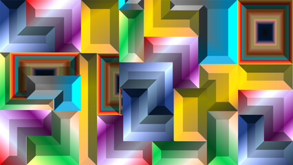 Wall Mural - colorful square background