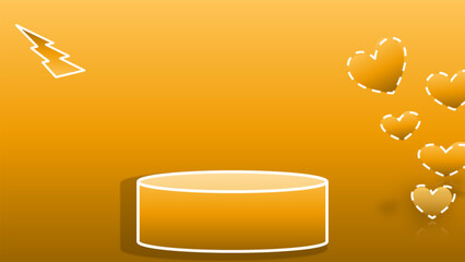 Wall Mural - illustration of an orange background