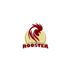 Head rooster illustration design icon isolated on white background