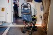 © Halfpoint - Rear view of man on special wheelchair for transport in the airplane. Concept of traveling with special needs.