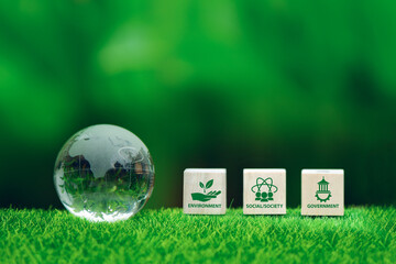 Wall Mural - esg concept of environmental, social and governance.