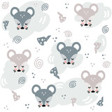 Fototapeta  - Animal vector children pattern design