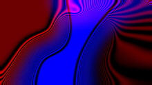 Blue And Red Twirl Contour Strip Zebrafy Background. 2D Layout Illustration