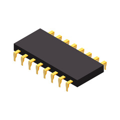 Poster - Isometric IC Semiconductor Composition