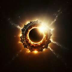 Wall Mural - Black hole in space ,made with Generative AI