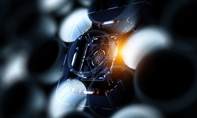 Poster - Innovative technologies image . Mixed media