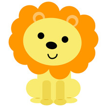 Lion Cute Cartoon For Kid Png Image
