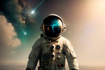 Wall Mural - astronaut concept art illustrtion. Generative ai.