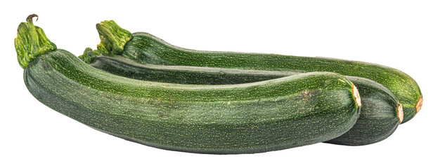 Wall Mural - Three green zucchinis or courgettes