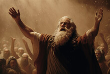 Moses Parting The Red Sea, AI Generative