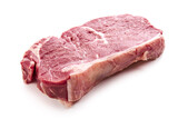 Fototapeta  - Surowy stek wołowy, czerwone mięso na białym tle