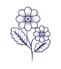 Wall Mural - flowers doodle isolated