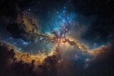 Fototapeta Sypialnia - Stars from the Milky Way as a background. Generative AI