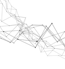 Abstract digital background of points, lines and triangles. Glowing plexus. Big data. Network or connection. Abstract technology science background. Png isolated