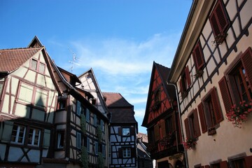 Wall Mural - Historical half-timbered houses in the old town of Colmar, France Alsace