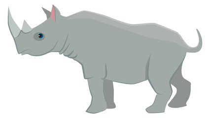 Poster - Rhinoceros icon. Wild african animal. Safari symbol