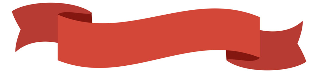 Wall Mural - red ribbon label. blank decorative banner element