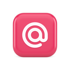 Wall Mural - email address digital symbol button internet chatting cyberspace communication 3d icon