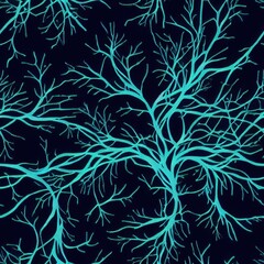 neurons seamless pattern texture, brain anatomy pattern, neural network texture, cognitive learning 