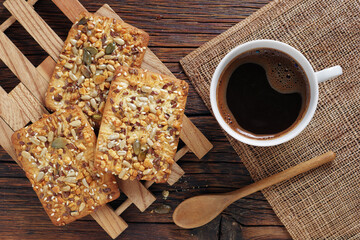 Wall Mural - Cookies and cup of coffee