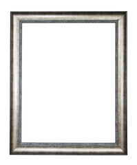 Silver frame isolated on transparent background (PNG File)