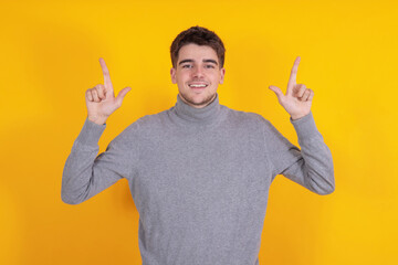 Poster - young man isolated on background