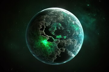 Wall Mural - Green planet beautiful illustrations. Generative ai