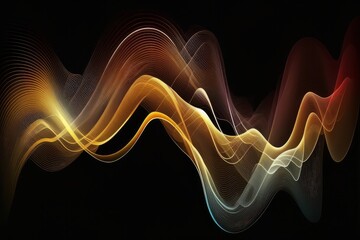 Wall Mural - Blurred color wave background. Generative AI