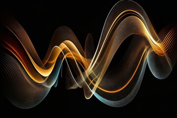 Wall Mural - Blurred color wave background. Generative AI