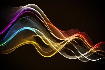 Wall Mural - Blurred color wave background. Generative AI
