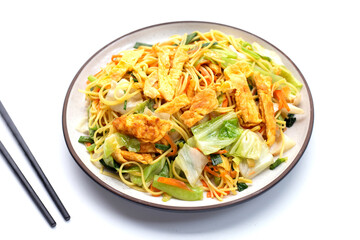 Wall Mural - Chinese-styled fried noodle. Asian cuisine