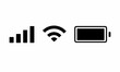 © Olexiy Vasilyuk - wifi icon isolated on white background for phone. Charging status symbol modern, simple, 2 SIM cards, icon for website design, mobile application, user interface illustration